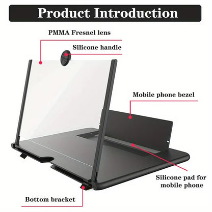 Multi-Functional HD Amplifier 10/12 Inch Mobile Phone Screen Amplifier HD Screen Magnifying Glass Anti-Blue Light Eye Protection